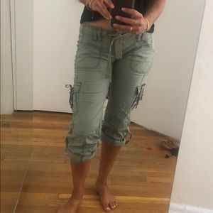 Hollister cargo pants color ; sage size small -